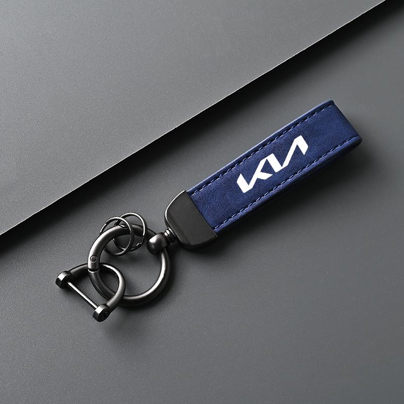 HNZY1 Leather Car Keychain Zinc Alloy Key Ring Men Gift For KIA Ceed Sportage Rio Proceed K3 K5 Optima Sedona Forte Cerato Venga Suede