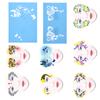 7styles Set Reusable Face Paint Stencil Body Painting Template Flower Butterfly Facial Design