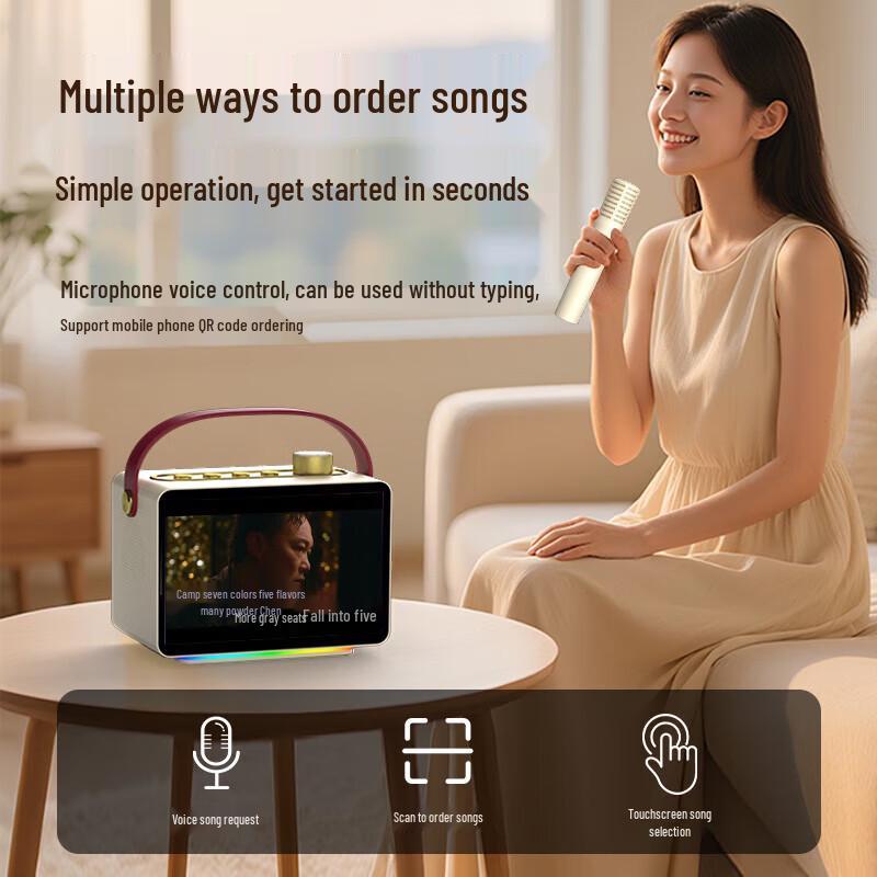 Newsmy Portable KTV Karaoke System with Touchscreen CN plug (adapter included)