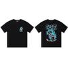 Cross-border new graffiti letter printing European and American street trendy brands loose and versatile casual men's and women's short-sleeved round