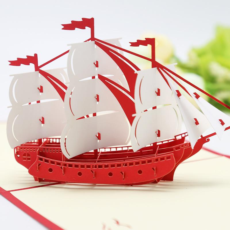 3D Pop Up Invitations Card 3D Paper World Attractions Birthday Greeting Cards 3D Tourist Postcard Save The Date Boy Present Card