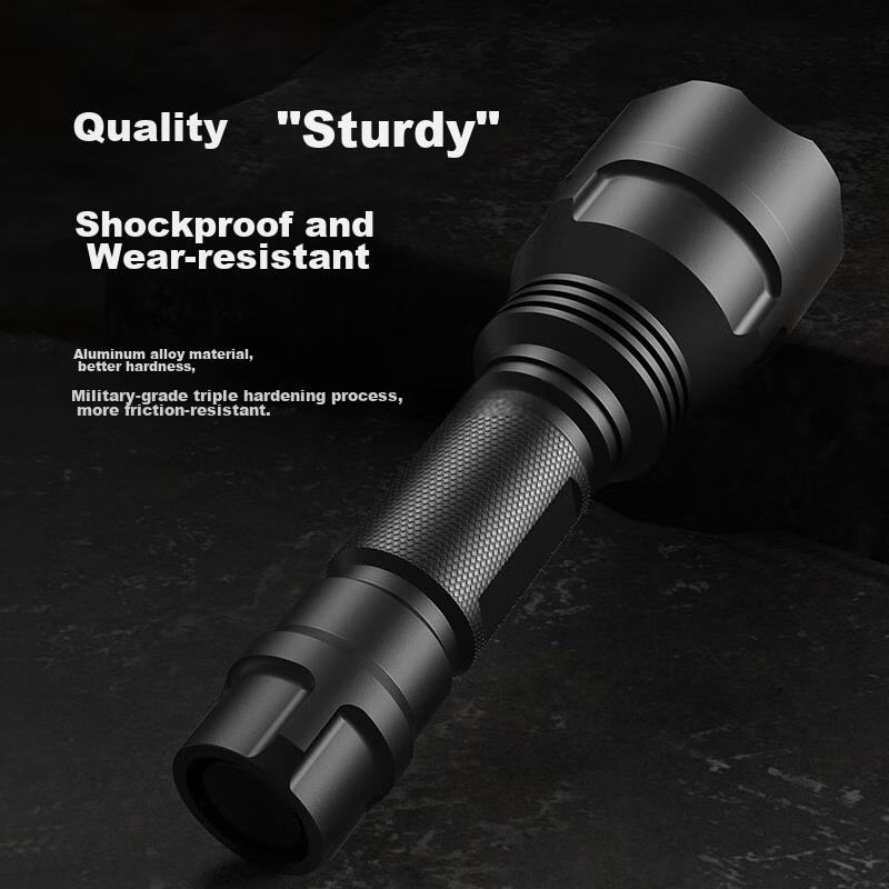 Duration Power Flashlight, High Brightness Long-Range Multi-Functional Portable, Outdoor Lighting Emergency Light - 1512