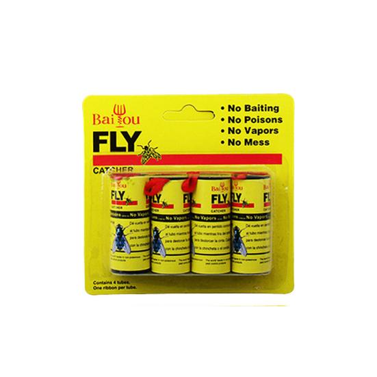4 Rolls Insect Bug Glue Paper Killer Fly Catcher Trap Ribbon Strip Sticky Tape