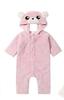 Baby Fashion Romper Fluffy Towel Fleece Bear Coverall 785002 Pink Size 80