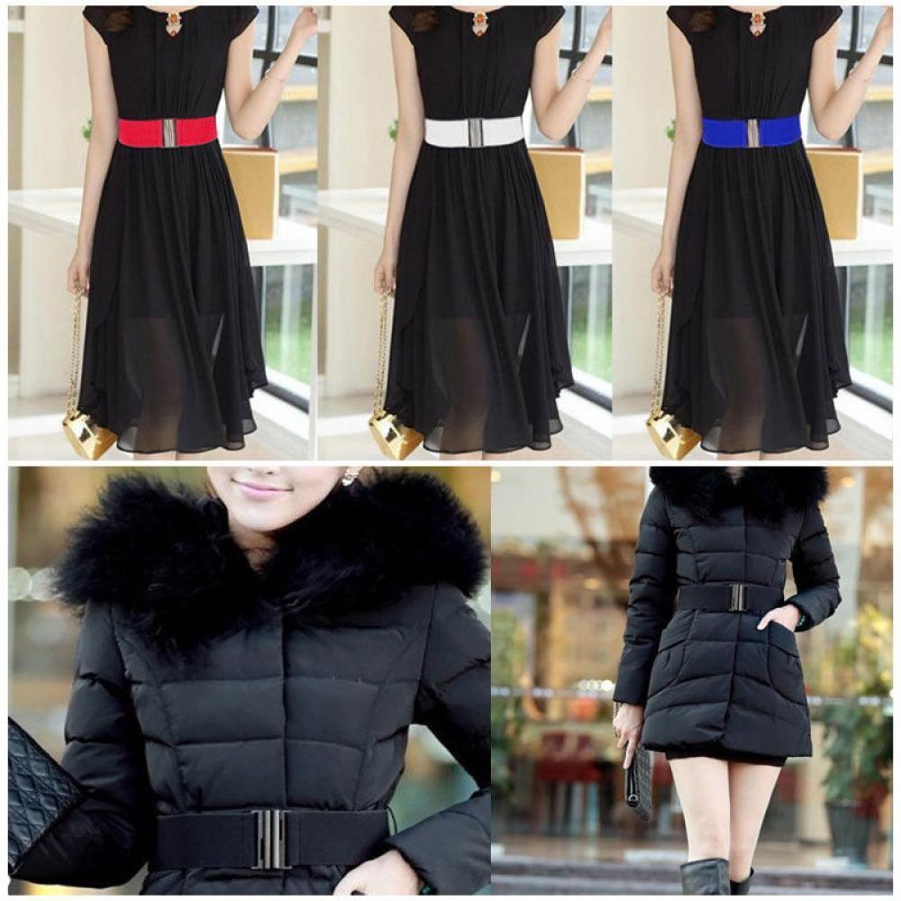 Fashion Hot Buckle Stretch Waist Waistband Corset Elastic Wide Belts