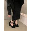 Super High Heel Spice Girl Style Mary Jane Single Shoes Women's Shoes 2024 New Spring, Autumn and Winter Small Thick Heel Fluffy Shoes
