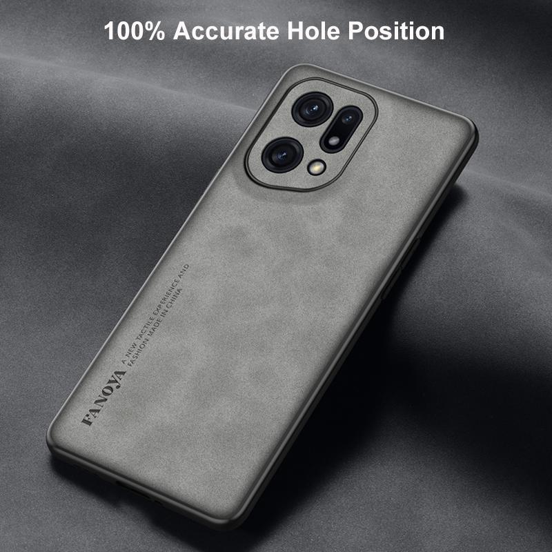 Для чехла OPPO Find X5 Pro Роскошный чехол для телефона из искусственной кожи для OPPO Find X5 5G FindX5 Pro 5G Задняя крышка Силиконовая полная защита