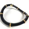 GUCCI 830377  25SS Bamboo Logo Choker Accessory Jewelry Necklace Black/Gold