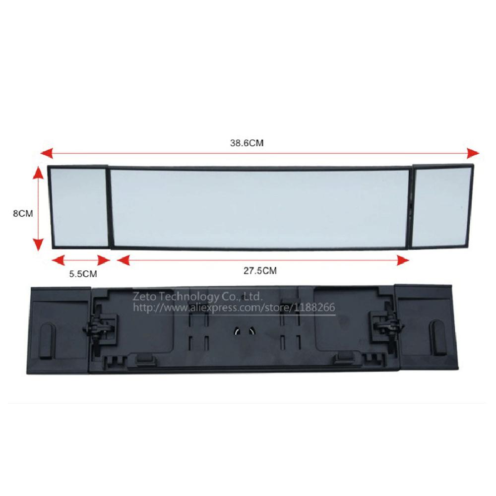 Car Panoramic Rearview Mirror Large 380Mm Curved Mirror 360° Rotation