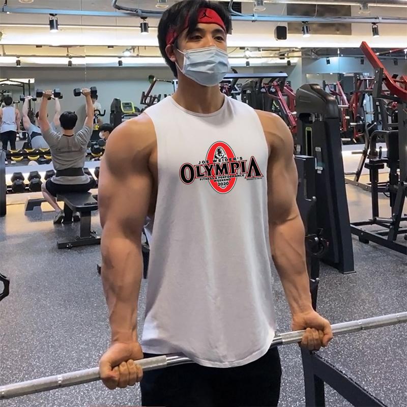Новая мужская одежда для тренировок, хлопковый жилет для фитнеса, бега, майка без рукавов, спортивные модные майки для бодибилдинга