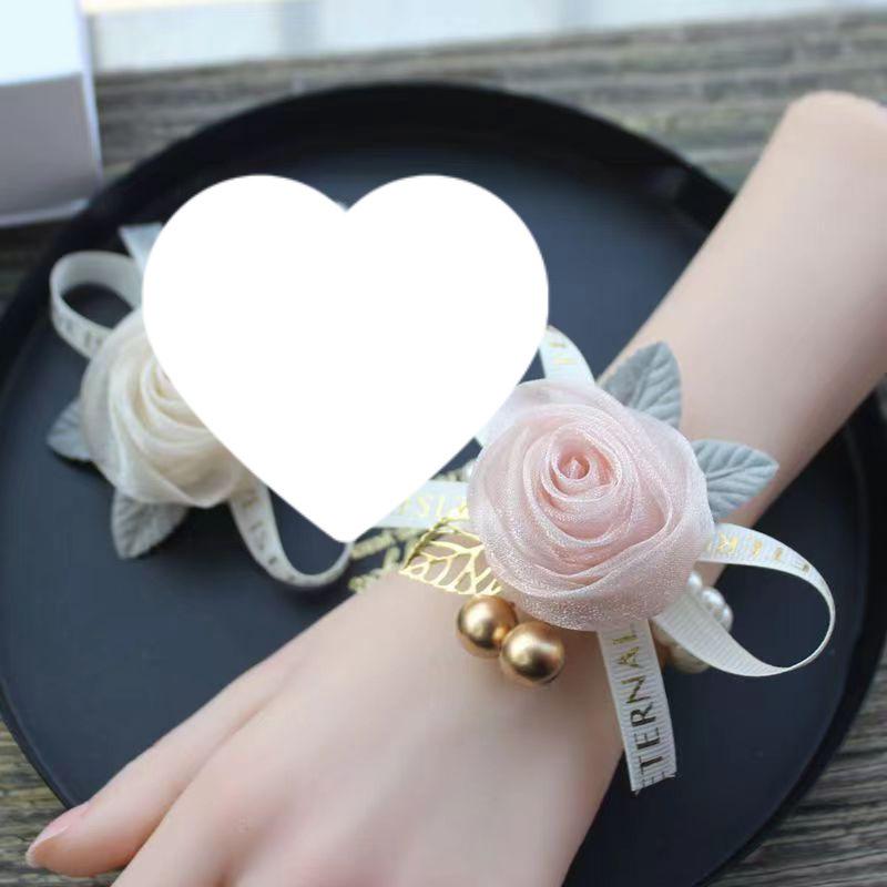 Премиальный корсаж для подружки невесты в корейском стиле с жемчугом: Свадебный браслет в лесу, вдохновленный феями