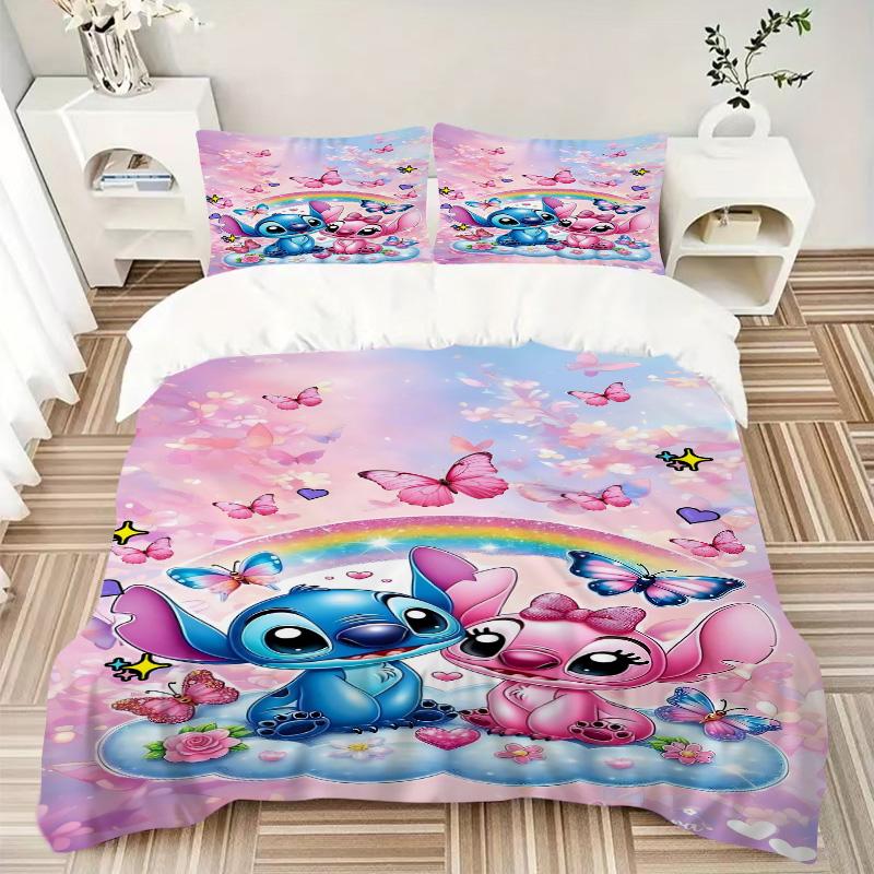 Butterflies Stitch Fantasy Print 3Pcs Bedding Setduvet Cover With 2 Bedropillowcase Home Birthday Gift