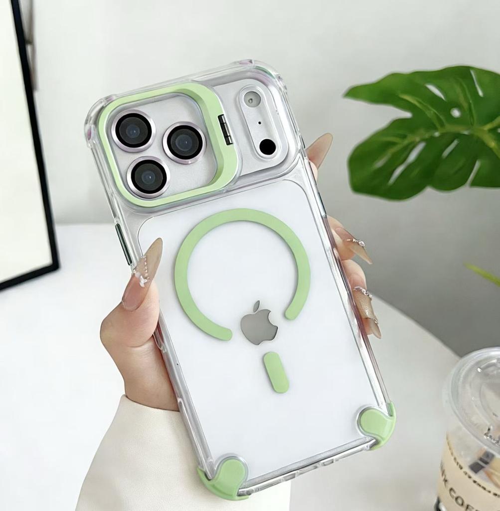 Четырехугловая противоударная, подходит для iPhone18ProMax с держателем для объектива, чехол для мобильного телефона, магнитный защитный чехол Apple 16.
