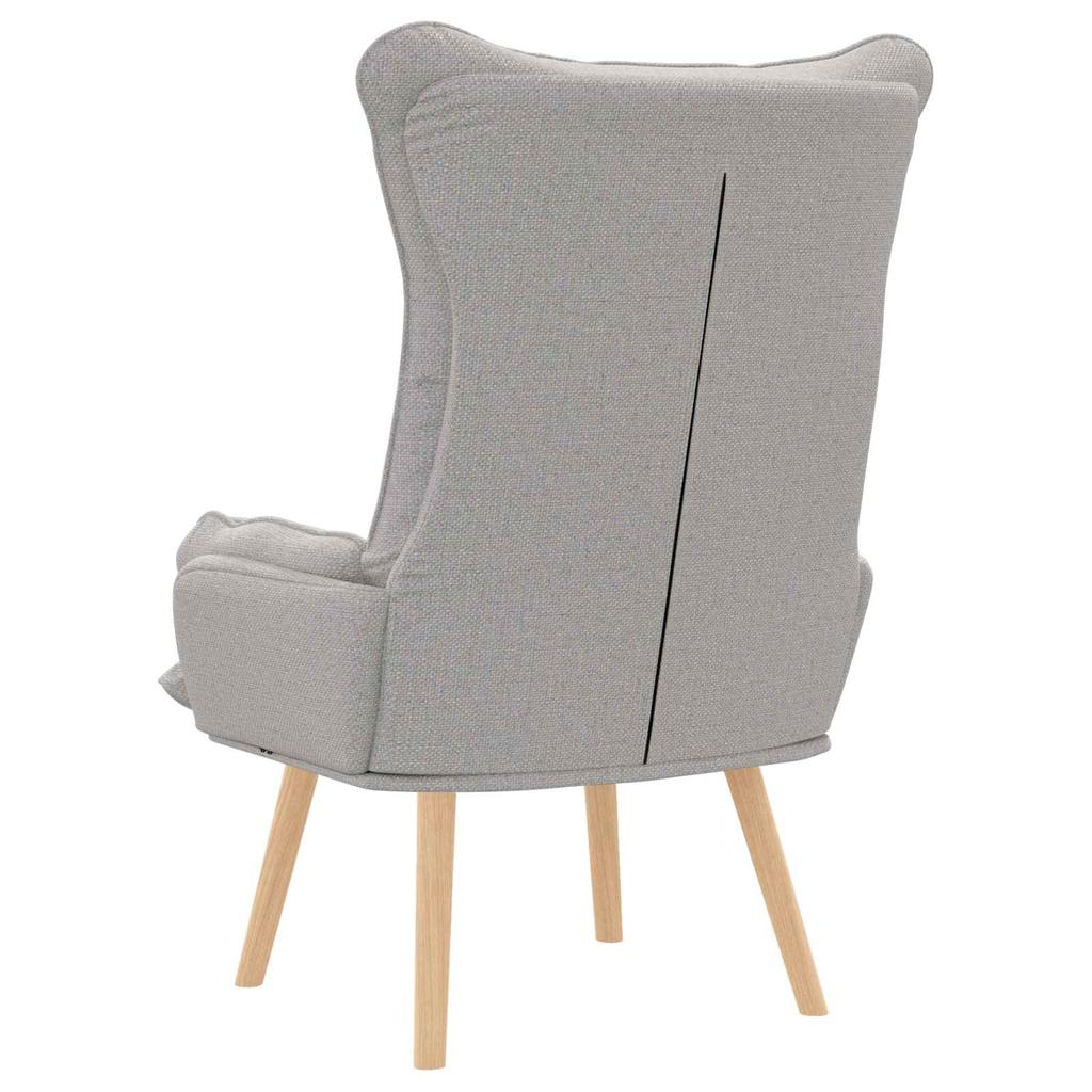 Armchair Cloud Grey Fabric and Plywood