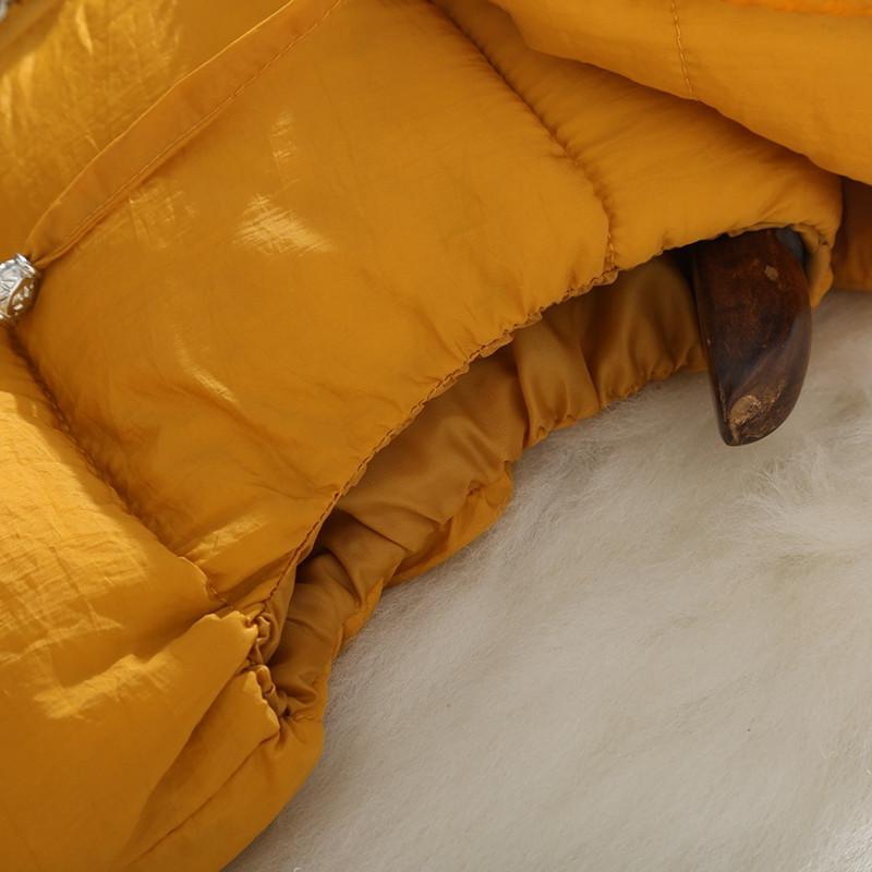 Autumn and Winter Fashion Cotton Jacket Hooded Cotton Vest Women's Mid-length Vest Waistcoat Jacket Women's Outer Wear All-match Loose Casual Outwear