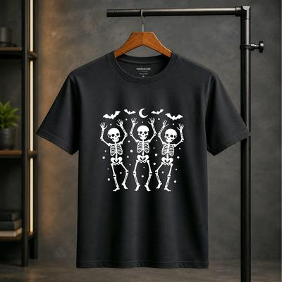 Funny Dancing Skeletons T-Shirt Halloween Party Spooky Season Tee
