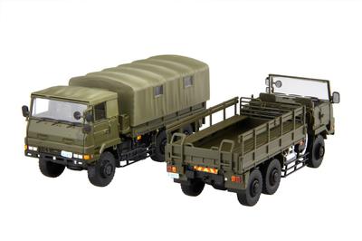 Fujimi Model Военная серия 22 Японские сухопутные войска 3 Грузовик Пластиковая модель ML22 1/72 №. Самооборона 1/2т (Комплект из 2-х машин)