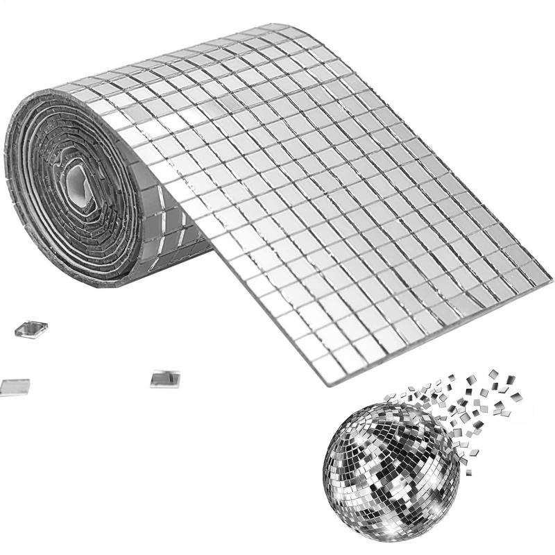 Самоклеящаяся имитация стекла Мини-квадратное зеркало Акриловая мозаика Плитка Наклейки Ванная комната DIY Вечеринка Ручная работа Ремесло Домашнее украшение