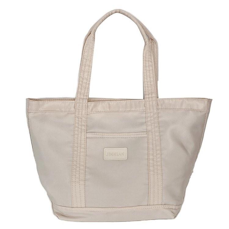 Современная большая холщовая сумка-тоут из нейлона для женщин, повседневная стильная ручная сумка, черная и бежевая