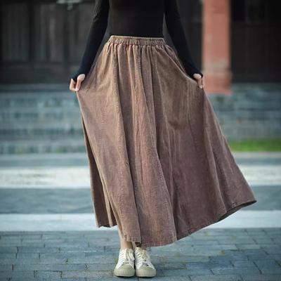 Женские винтажные юбки с эластичной талией, весенние женские юбки-трапеции в китайском стиле с принтом тай-дай