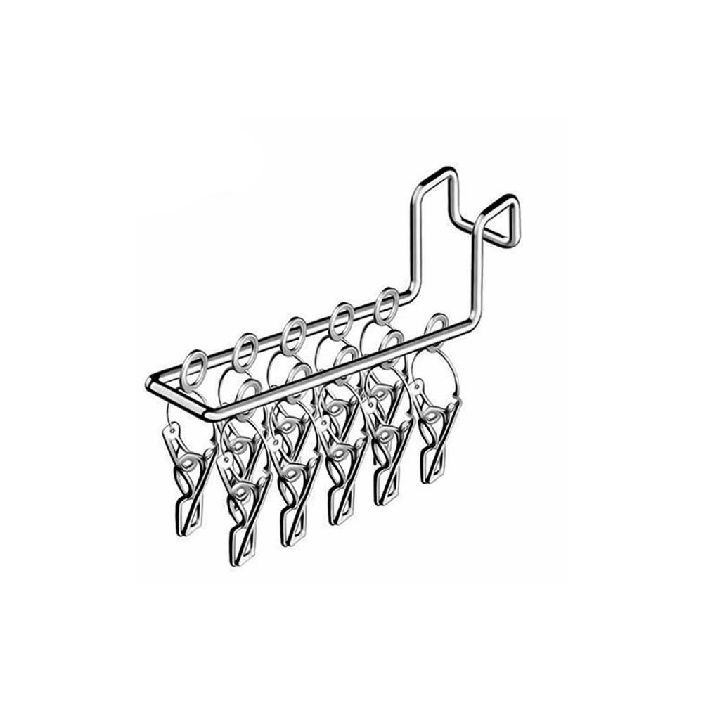 Windproof Socks Drying Rack Stainless Steel Socks Clips Durable Laundry Hanger  Balcony