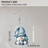 Плоские акриловые милые синие серьги-подвески с рождественским гномом и узором горячего какао, подходящие в качестве праздничного подарка для женщин, декоративные украшения для рождественской вечеринки.