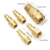 5pcs/set Air Fittings Air Coupler and Plug Kit Solid Brass Quick Connector Set Industrial 1/4" NPT Air Tool Fittings Set