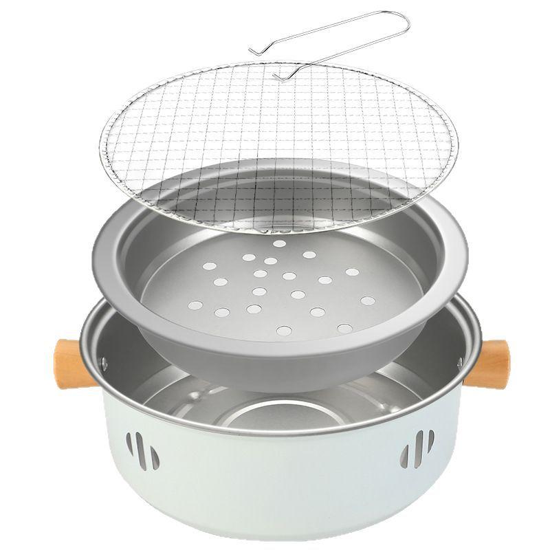 Барбекю Гриль Портативный Уличный Гриль Для Пикника Кемпинга Нержавеющая Сталь Угольный Гриль С Сеткой Для Гриля Угольная Печь Инструменты для Барбекю