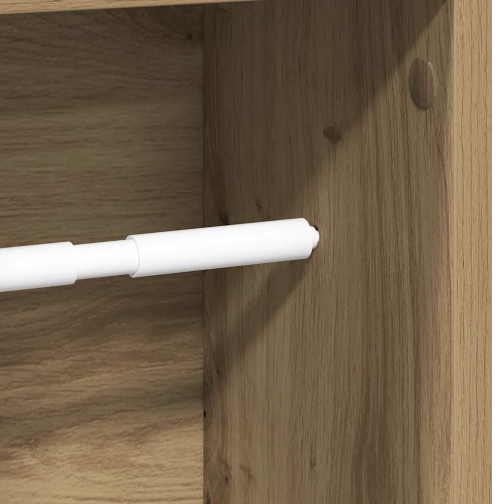 Bathroom Cabinet with Toilet Paper Holder Artisan Oak 20.5 x 20 x 90 cm