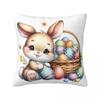 Милая пасхальная кроличья наволочка Яйцо Полиэстеровая наволочка Чехол для подушки Винтажные наволочки с принтом Для дивана Домашний декоративный