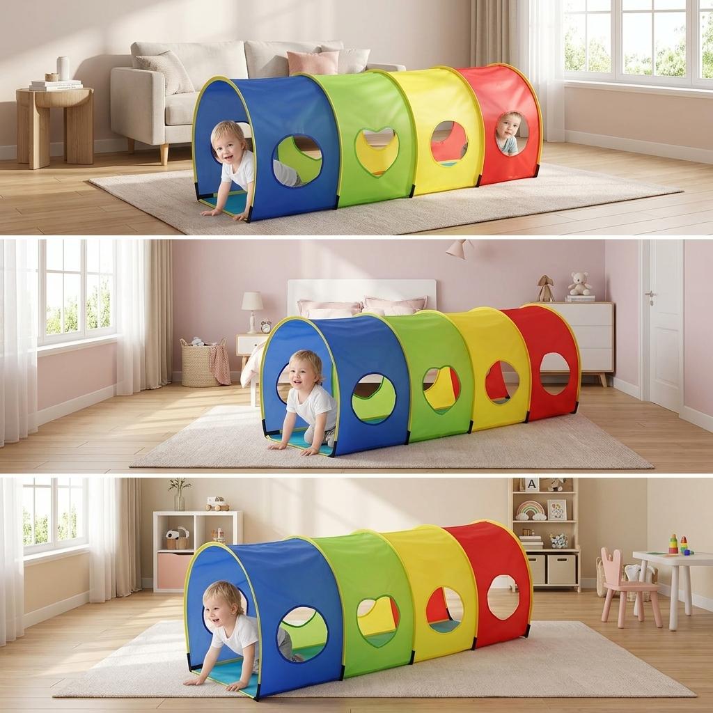 Складной игровой тоннель для детей, тканевый детский тоннель