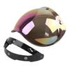 Motorcycle Retro 3‑snap Sun Visor Shield Windproof Helmet Lens Colored
