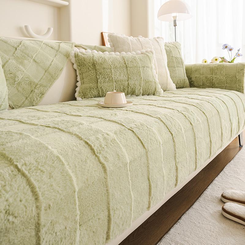 Plush Sofa Cushion Thickened Anti-slip Cushion Sofa Cover Cover New Simple Sofa Cover Towel In Winter.