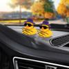Автомобильные утки для приборной панели резиновая автомобильная утка с пищащим мини-уткой автомобильное украшение с музыкальным инструментом ожерелье солнцезащитные очки шляпа