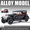 Симуляция 1/24 Rolls-Royce Phantom Винтажный автомобиль Сплав Модель автомобиля Коллекция Украшения Звук Свет Инерционный механизм Подарок для мальчика Звук Свет Миниатюра