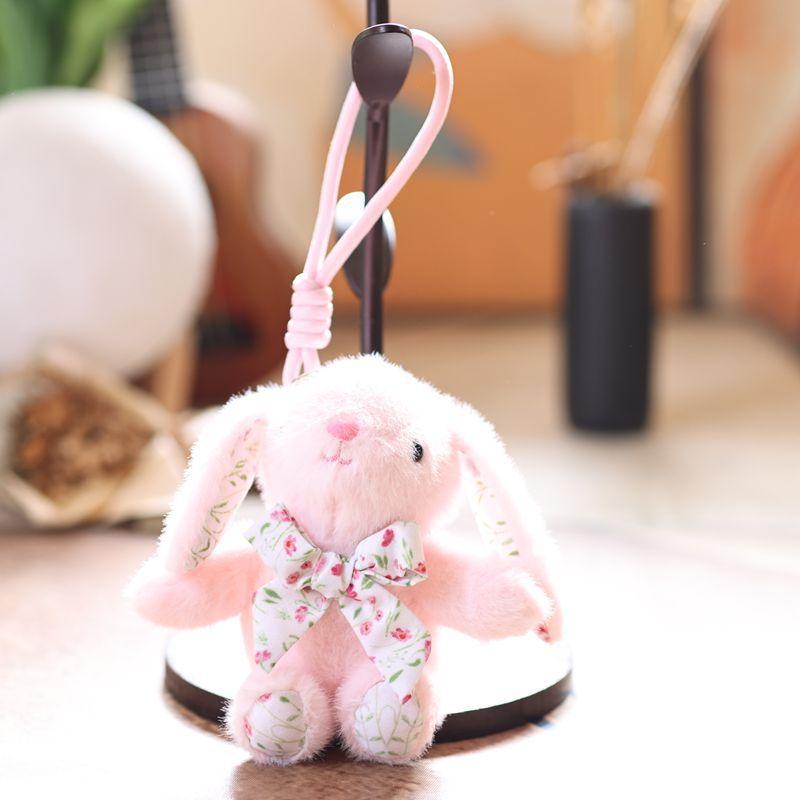 Cartoon Lop-Eared Rabbit Plush Toy Cute Stuffed Bunny Doll Lovely Backpack Pendant Bag Hanging Decoration Birthday Gifts