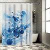 Blue Ink Splash Shower Curtain Bathroom Decor Waterproof Fabric 3D Printing Home Decoration for Kids Bathrooms