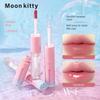 Moon Kitty Эссенция-блеск для губ двойного действия Помада Не прилипает к чашке Зеркальный водный блеск Натуральный цвет Матовая помада-глина для женщин