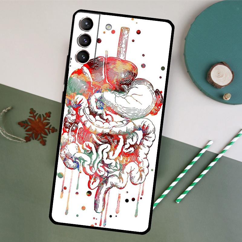 Медицинский Человеческие Органы Меридиан Арт Чехол Для Samsung Galaxy S20 S21 FE S22 Plus S23 Ultra S8 S9 S10 Plus Note 10 20 Ultra Чехол