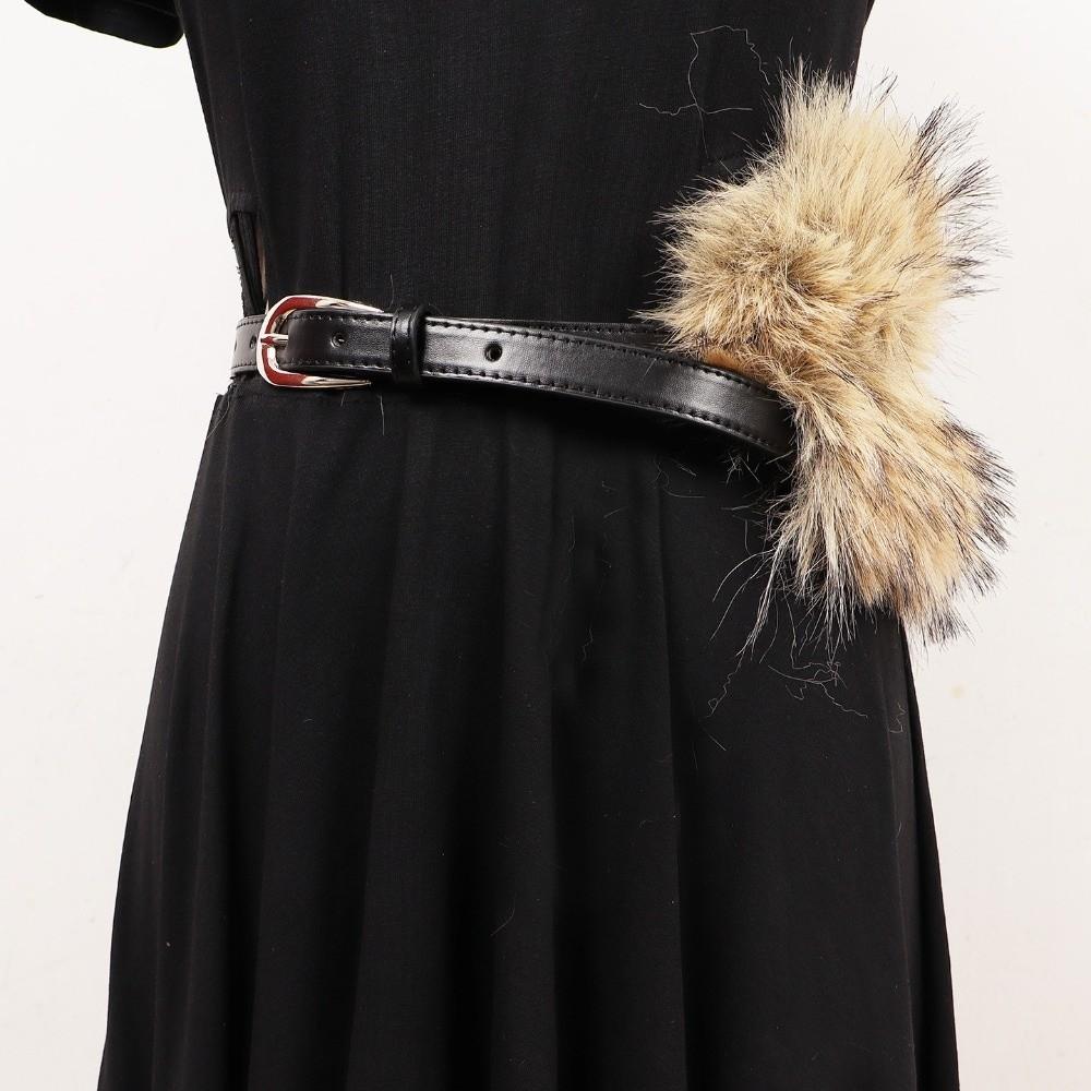 Faux Fur Leather Fur Belt Spicy Girl Style Y2K Waistband Personality Furry Waistband Female/Girls