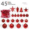 Набор елочных украшений из 45 предметов: Звездные украшения, безделушки и подвески