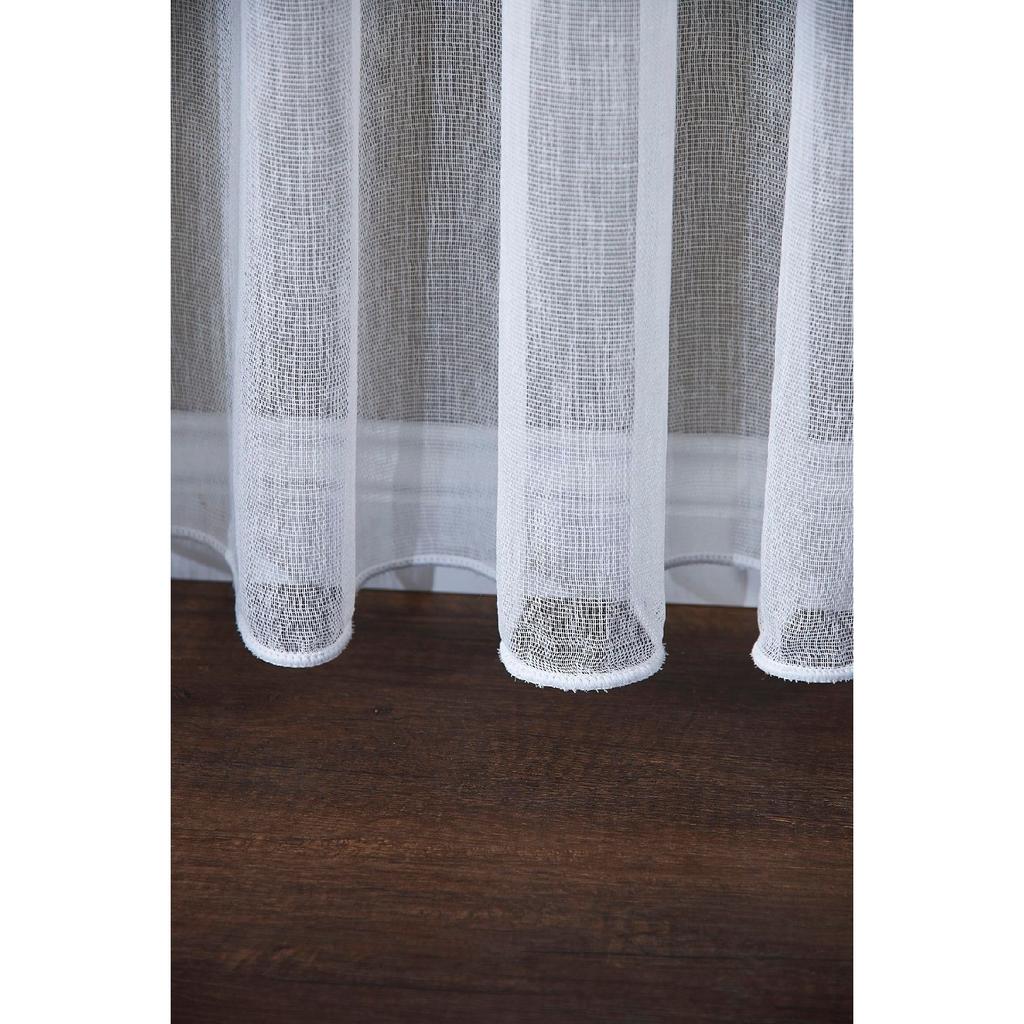 Простая тюлевая занавеска цвета льна цвета экрю, не требующая глажки