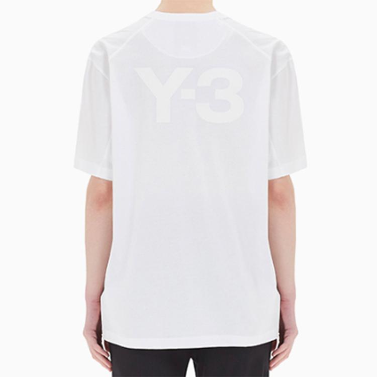 Y-3 Мужская повседневная футболка с круглым вырезом и коротким рукавом, мужские топы, белые FN3349
