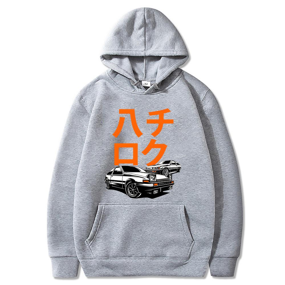 Горячая толстовка с капюшоном в стиле аниме Initial D, спортивный мужской повседневный уличный пуловер JDM Car Culture, повседневный пуловер
