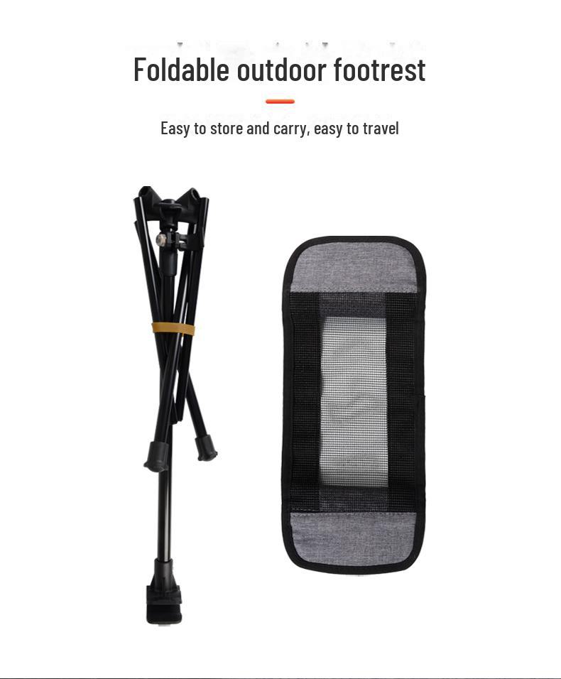 Folding Outdoor Camping Moon Chair with Footrest - Lightweight & Portable