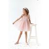 Girl's Powder Tulle Lined Strap Dress