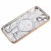 AR Series For iPhone 15 Magnetic Case Electroplating Soft TPU Cover Compatible with MagSafe