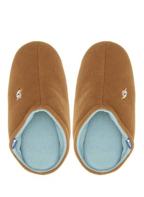 Тапочки CB Japan Mocos, коричневые, легкий флисовый материал, теплые и уютные.