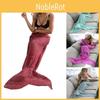 Plush Mermaid Tail Cocoon Blanket Knitted From Durable Acrylic Fabric For All Ages