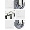 304 stainless steel Casters wheels 3inch 4inch Polyurethane PU wheel mute No rust For Humid environment Industrial casters